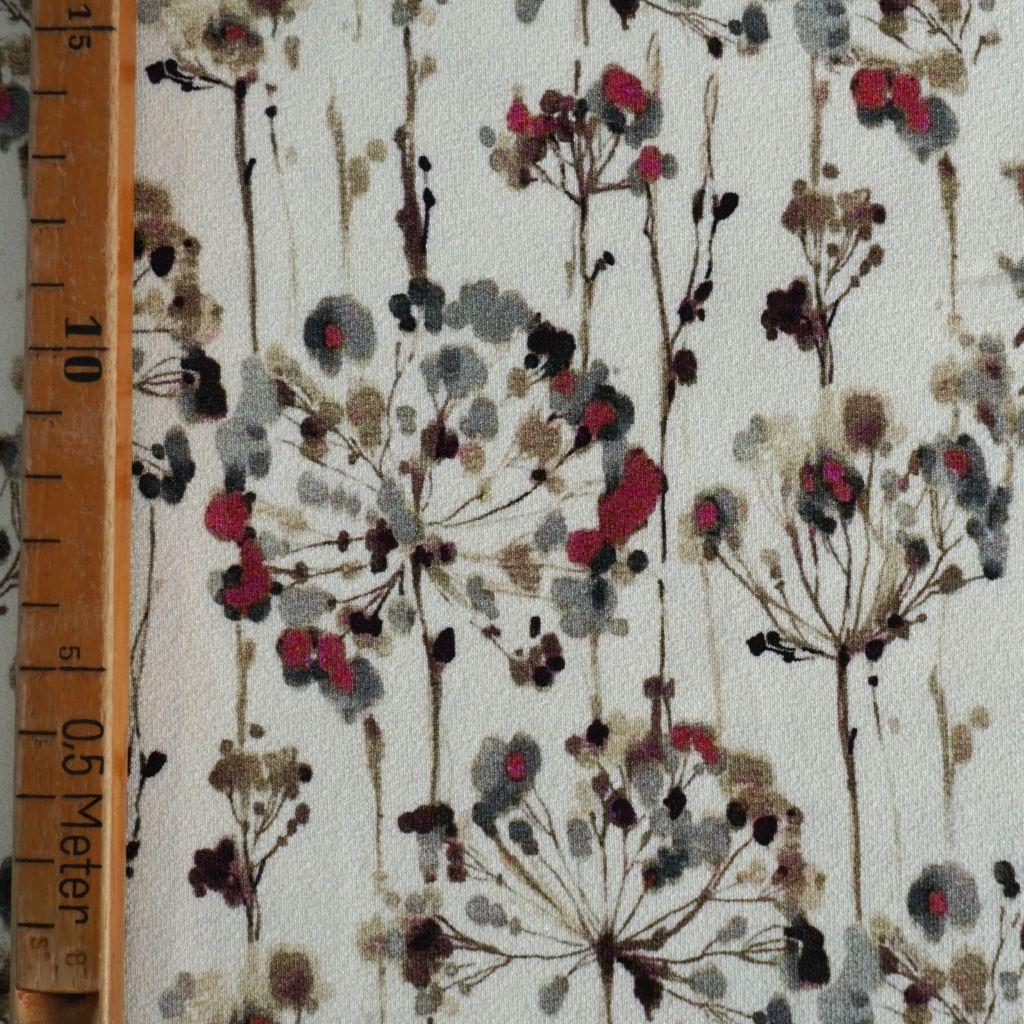 Viskosejersey Crepe Aquarellblüten hell - FVJ